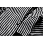 Darkinlove Women's Gothic Pinstripe Multilayer Falbala Slip Dress