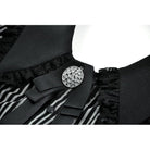 Darkinlove Women's Gothic Pinstripe Peter Pan Collar Long Sleeved Shirt