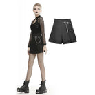 Darkinlove Women's Gothic Pleated Skirts With Belt