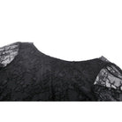 Darkinlove Women's Gothic Plunging Flared Sleeved Lace Shirt