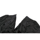 Darkinlove Women's Gothic Plunging Pleated Puff Short Sleeved Blouse