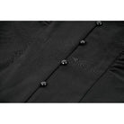 Darkinlove Women's Gothic Plunging Pleated Puff Short Sleeved Blouse