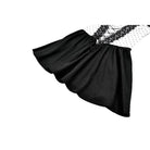 Darkinlove Women's Gothic Polka Dot Lace-up Flared Slip Dress
