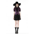 Darkinlove Women's Gothic Puff Sleeved Frilly Collar Shirt