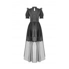Darkinlove Women's Gothic Puff Sleeved High/low Multilayer Chiffon Dress