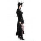 Darkinlove Women's Gothic Puff Sleeved High-low Velvet Dress