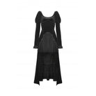 Darkinlove Women's Gothic Puff Sleeved High-low Velvet Dress