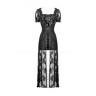 Darkinlove Women's Gothic Puff Sleeved Two-piece Lace Maxi Dress