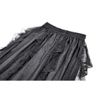 Darkinlove Women's Gothic Retro Ruffle Layered Lace Mesh Maxi Skirt