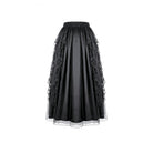 Darkinlove Women's Gothic Retro Ruffle Layered Lace Mesh Maxi Skirt