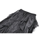 Darkinlove Women's Gothic Retro Ruffle Layered Lace Mesh Maxi Skirt