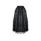 Darkinlove Women's Gothic Retro Ruffle Layered Lace Mesh Maxi Skirt