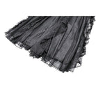 Darkinlove Women's Gothic Retro Ruffle Layered Lace Mesh Maxi Skirt