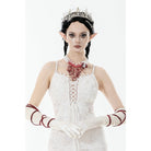 Darkinlove Women's Gothic Rose Beaded Multilayer Pearl Necklace