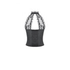 Darkinlove Women's Gothic Rose Ruched Halter Top