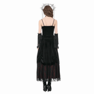 Darkinlove Women's Gothic Rose Velvet Splice Lace Flared Arm Sleeves