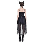 Darkinlove Women's Gothic Ruffle High/Low Hem Slip Dress