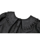 Darkinlove Women's Gothic Ruffle Peter Pan Collar Puff Short Sleeve Blouse