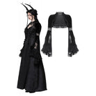 Darkinlove Women's Gothic Ruffled Lace Cape