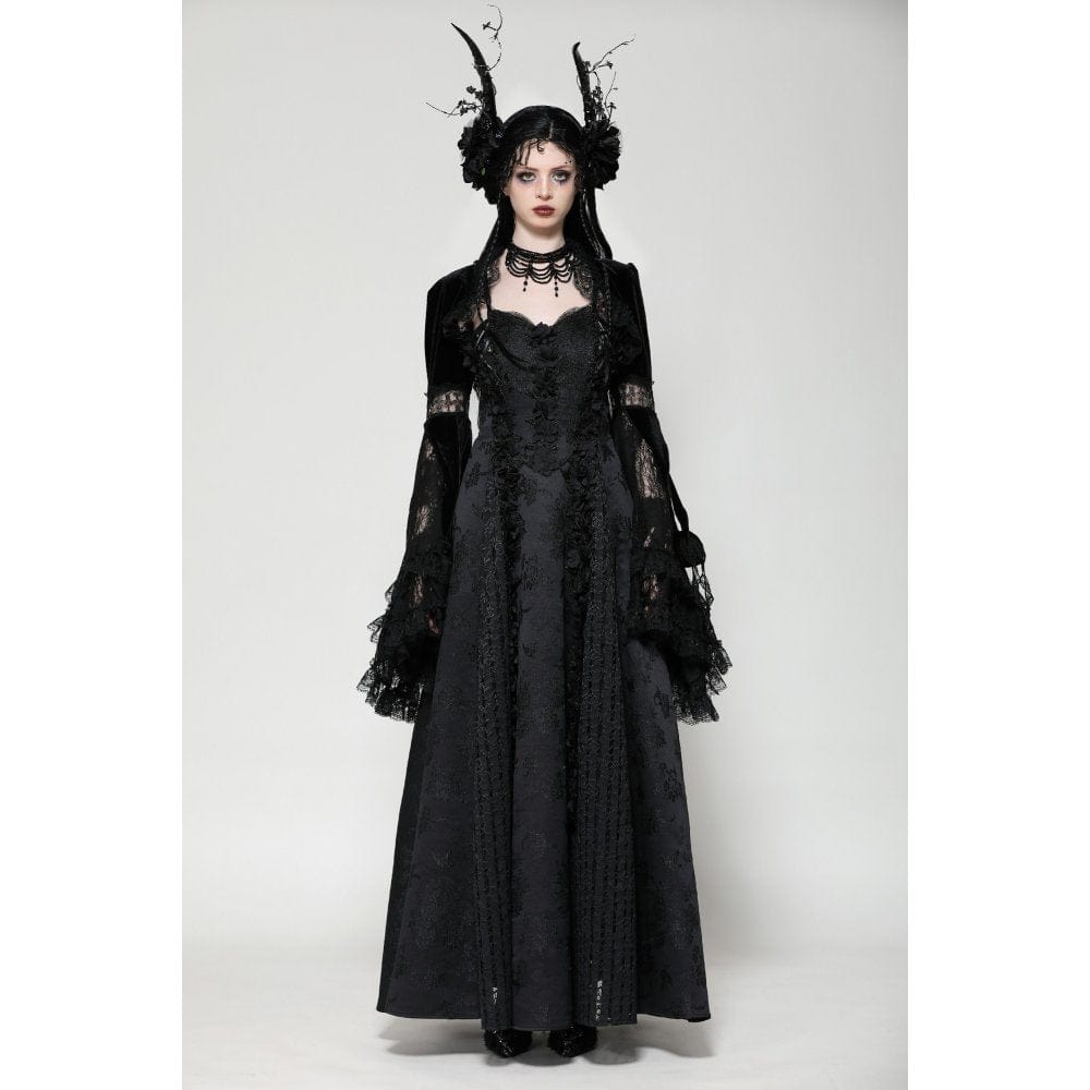 Darkinlove Women's Gothic Ruffled Lace Cape