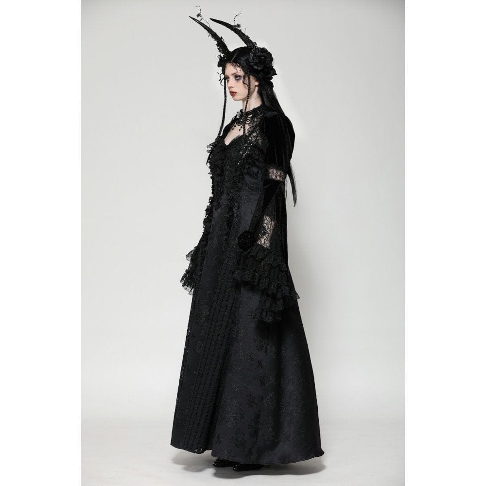 Darkinlove Women's Gothic Ruffled Lace Cape