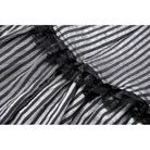 Darkinlove Women's Gothic Ruffled Striped Grad Dress