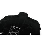 Darkinlove Women's Gothic Ruffled Tiered Hem High Low Puff Sleeved Jacket