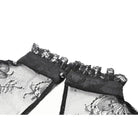 Darkinlove Women's Gothic Ruffles Bow Tie Lace Top with Tassels