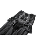 Darkinlove Women's Gothic Ruffles Velvet Sheer Lace Maxi Skirt