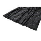 Darkinlove Women's Gothic Ruffles Velvet Sheer Lace Maxi Skirt