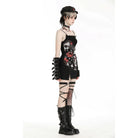 Darkinlove Women's Gothic Skull Printed Witch Slip Dress