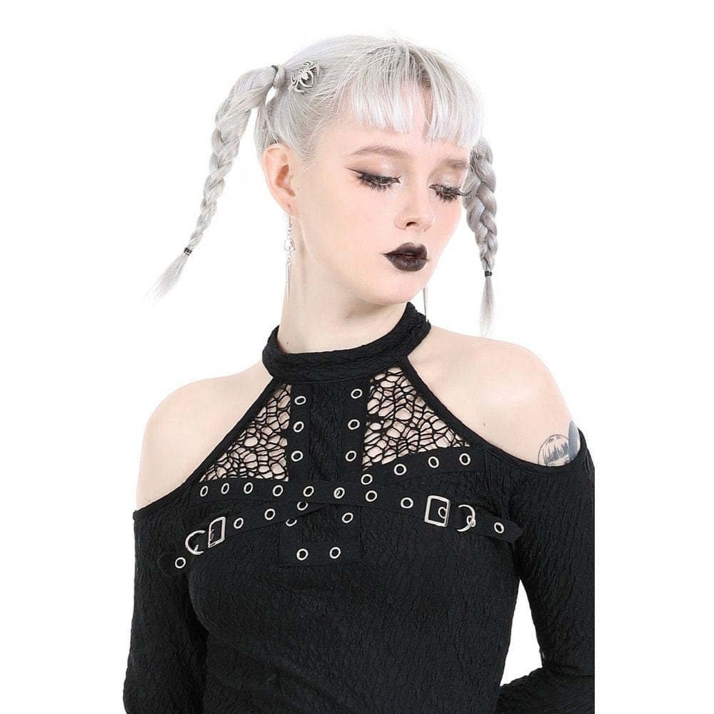 Darkinlove Women's Gothic Skull Studded Earrings