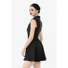 Darkinlove Women's Gothic Sleeveless Button-Front Dress