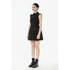 Darkinlove Women's Gothic Sleeveless Button-Front Dress