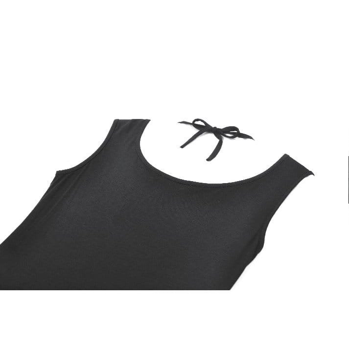 Darkinlove Women's Gothic Spider Cutout Halterneck Tank Top