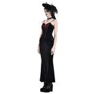 Darkinlove Women's Gothic Spider Decor Lace-up Contrast Color Crop Top
