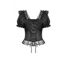 Darkinlove Women's Gothic Square Collar Ruffles Lace Top
