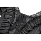 Darkinlove Women's Gothic Square Collar Ruffles Lace Top