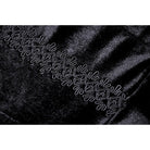 Darkinlove Women's Gothic Square Collar Short Puff Sleeved Velet Top