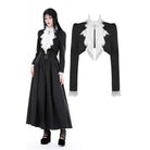 Darkinlove Women's Gothic Stand Collar Ruffled Neck Jacket