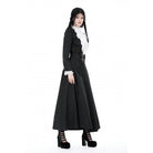 Darkinlove Women's Gothic Stand Collar Ruffled Neck Jacket