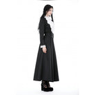Darkinlove Women's Gothic Stand Collar Ruffled Neck Jacket