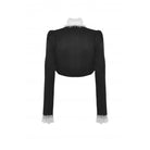 Darkinlove Women's Gothic Stand Collar Ruffled Neck Jacket