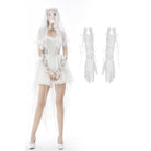 Darkinlove Women's Gothic Strappy Floral Embroidered Gloves