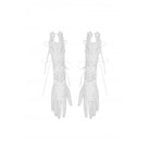 Darkinlove Women's Gothic Strappy Floral Embroidered Gloves