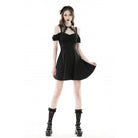 Darkinlove Women's Gothic Strappy Off Shoulder Dress