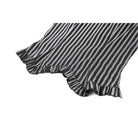 Darkinlove Women's Gothic Striped Turn-down Collar Shirt with Detachable Tie