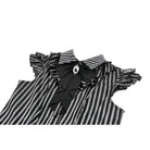 Darkinlove Women's Gothic Striped Turn-down Collar Shirt with Detachable Tie