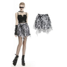 Darkinlove Women's Gothic Tie-dye Mesh Skirts