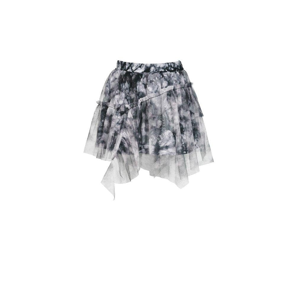 Darkinlove Women's Gothic Tie-dye Mesh Skirts